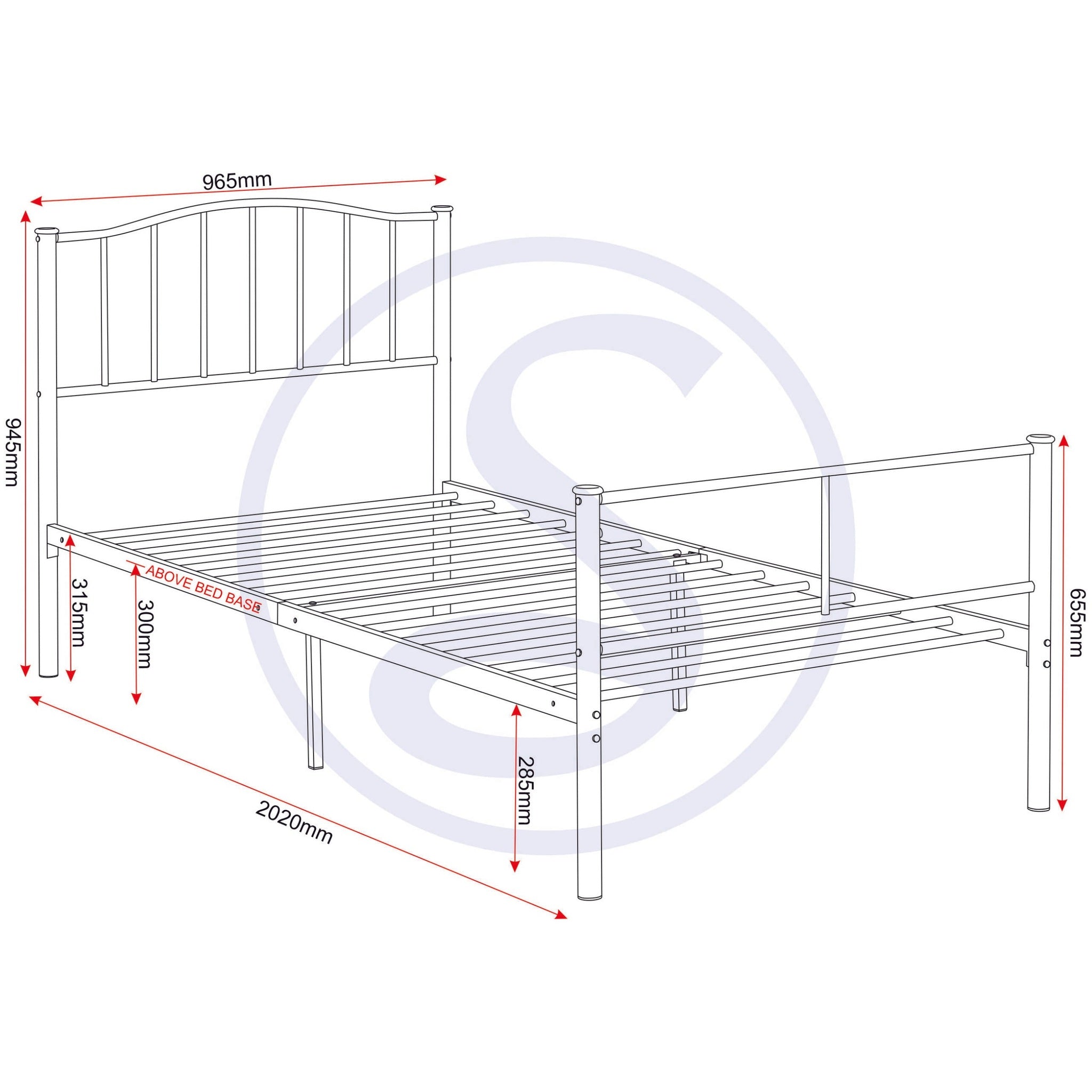 Newton 3' Bed - Black
