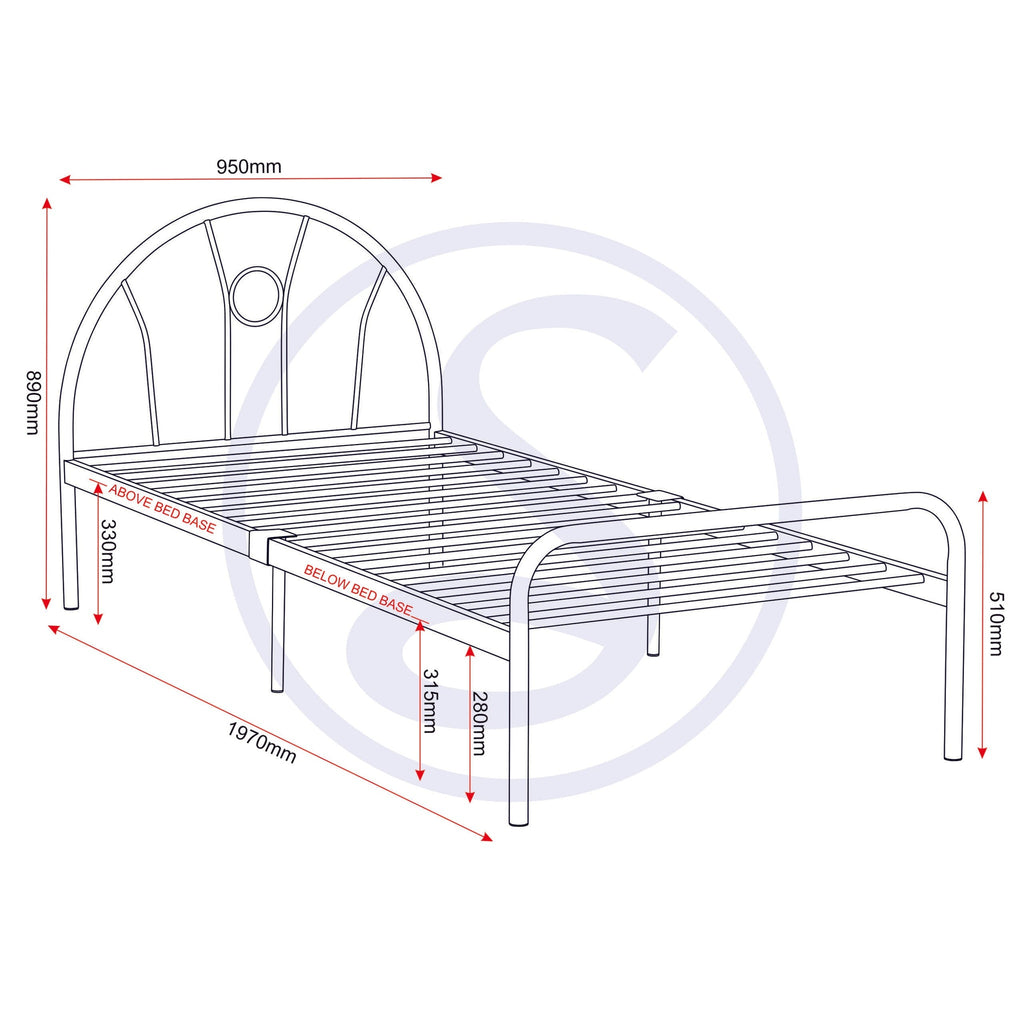 Nova 3' Bed - Silver