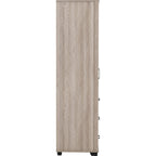 Oliver 1 Door 3 Drawer Open Shelf Wardrobe - Light Oak Effect