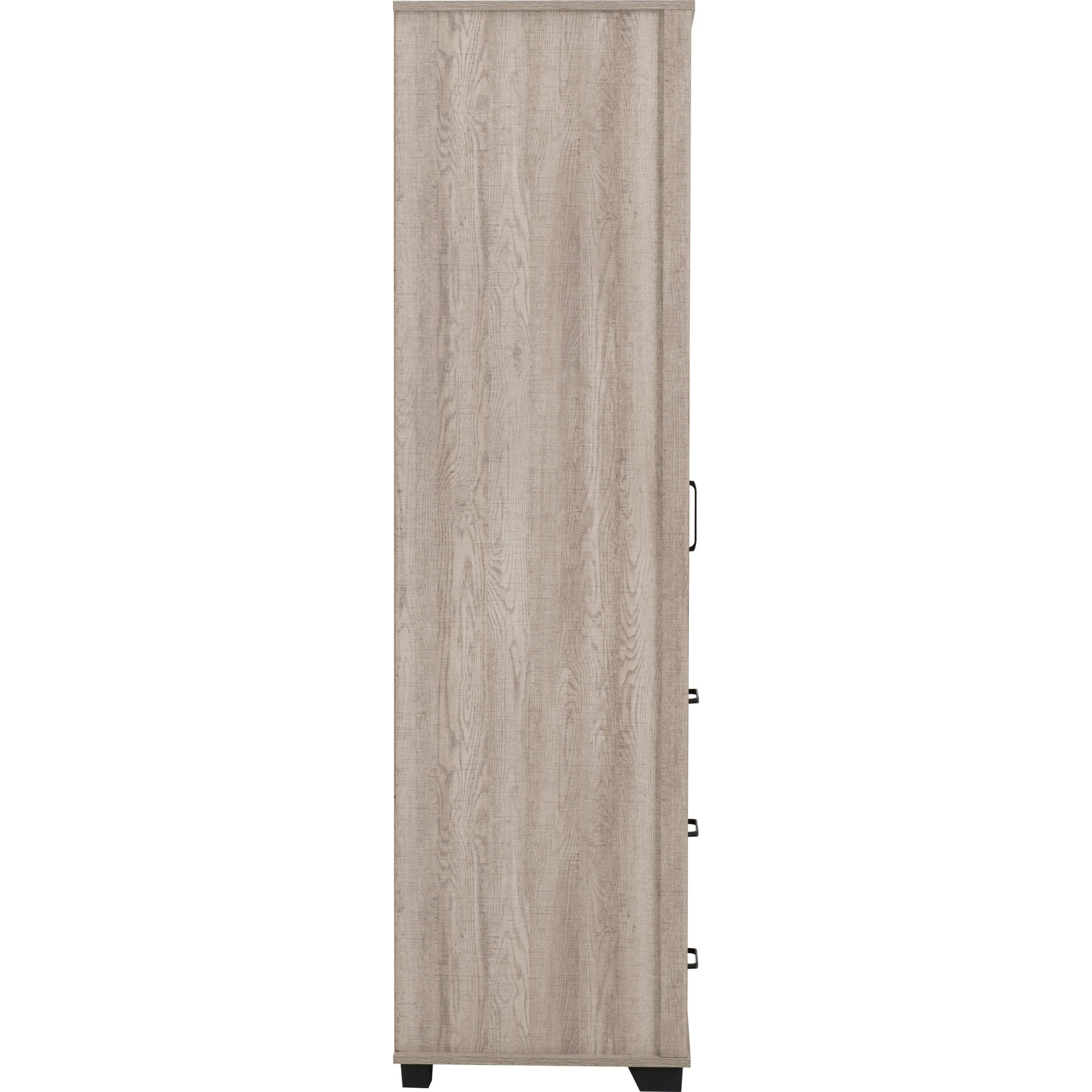 Oliver 1 Door 3 Drawer Open Shelf Wardrobe - Light Oak Effect