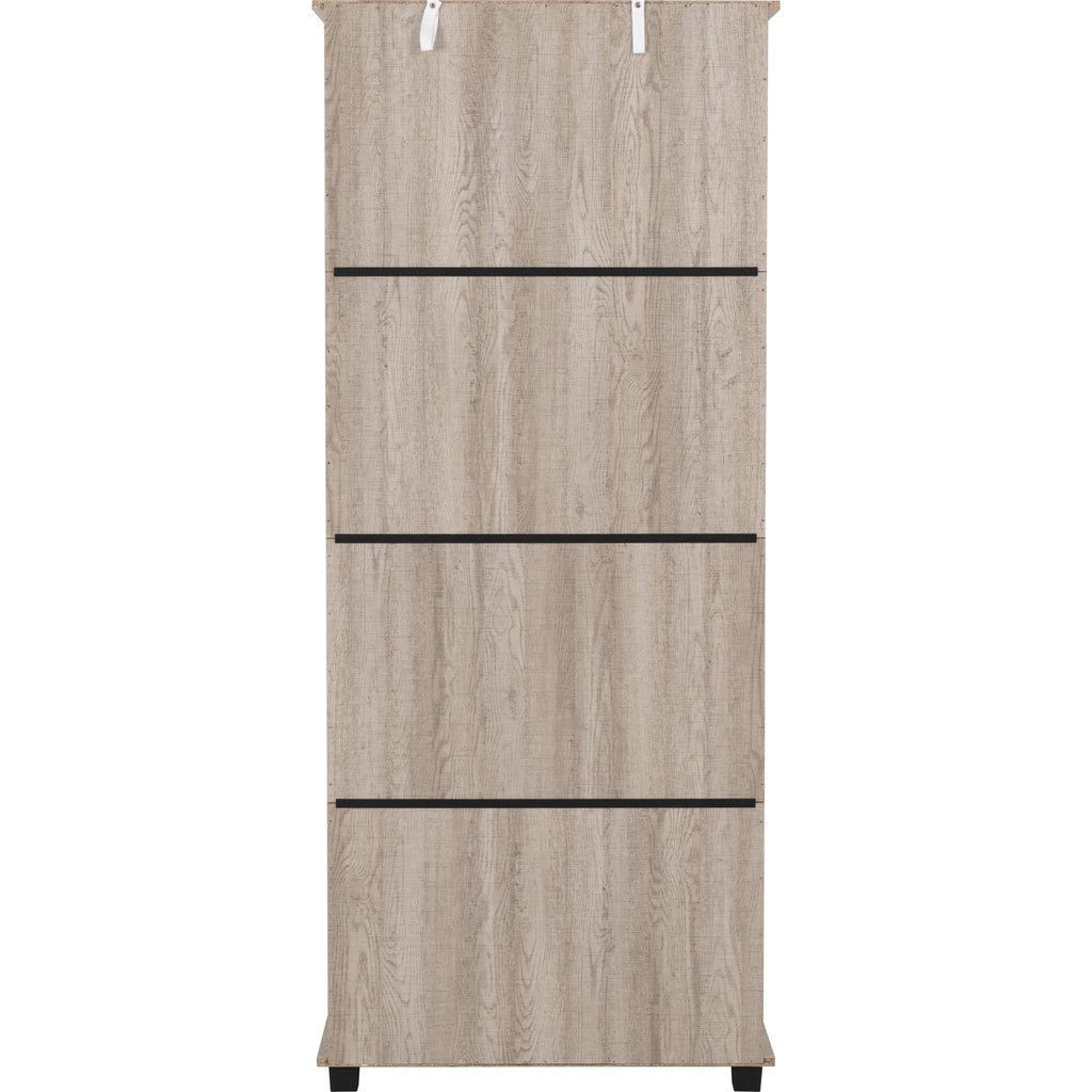 Oliver 1 Door 3 Drawer Open Shelf Wardrobe - Light Oak Effect