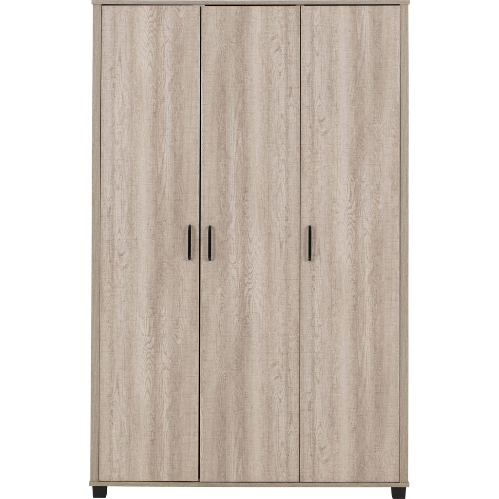 Oliver 3 Door Wardrobe - Light Oak Effect