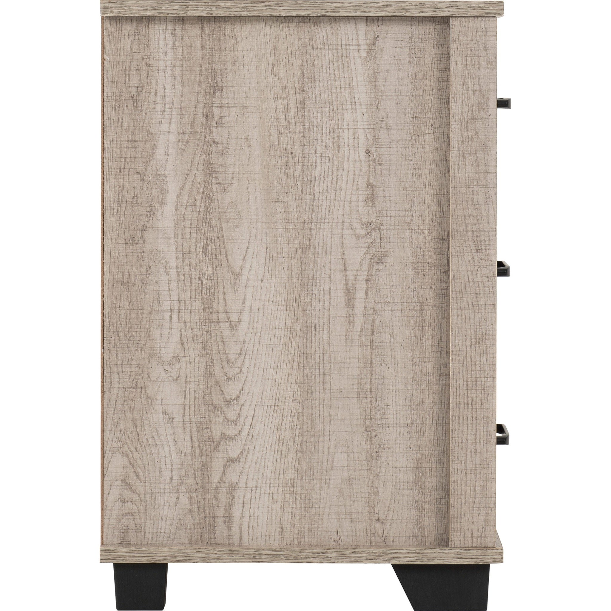 Oliver 3 Drawer Bedside - Light Oak Effect