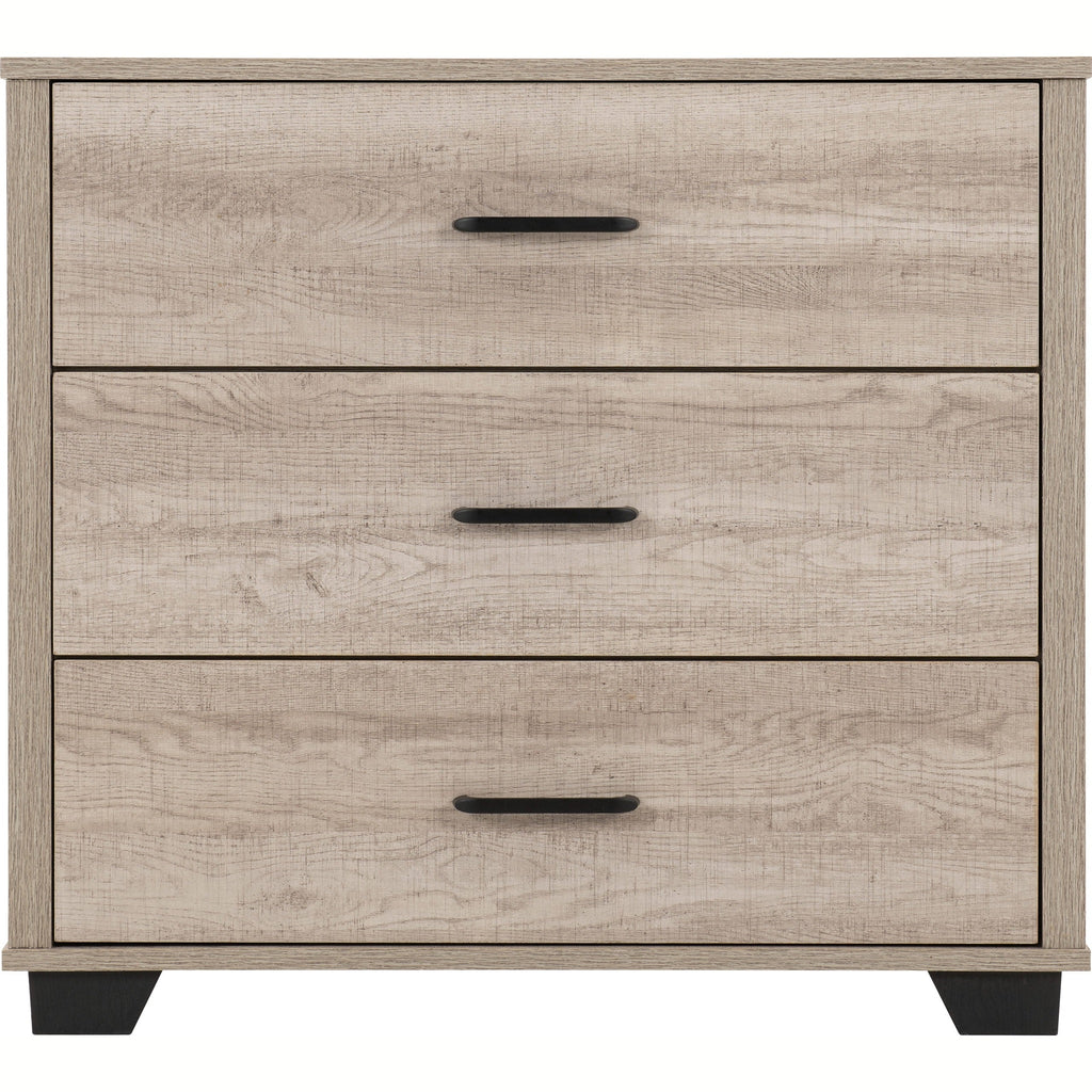 Oliver 3 Drawer Chest - Light Oak Effect