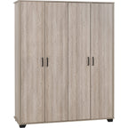 Oliver 4 Door Wardrobe - Light Oak Effect