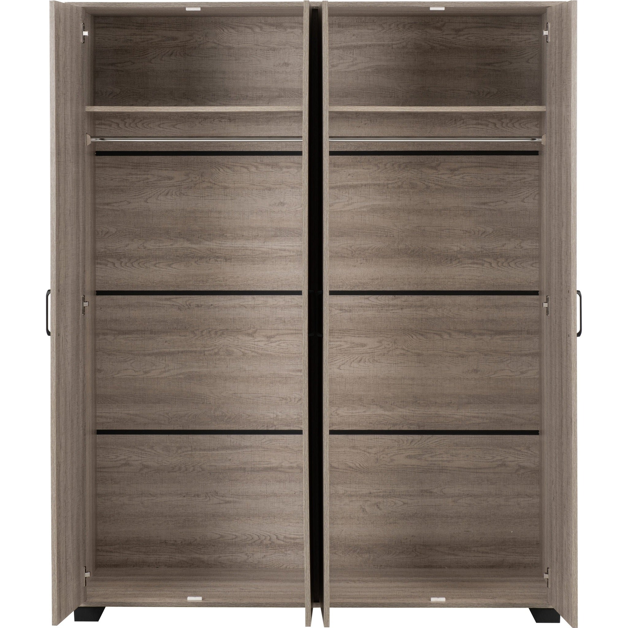 Oliver 4 Door Wardrobe Bedroom Set - Light Oak Effect
