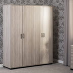Oliver 4 Door Wardrobe - Light Oak Effect