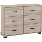 Oliver 6 Drawer Chest - Light Oak Effect