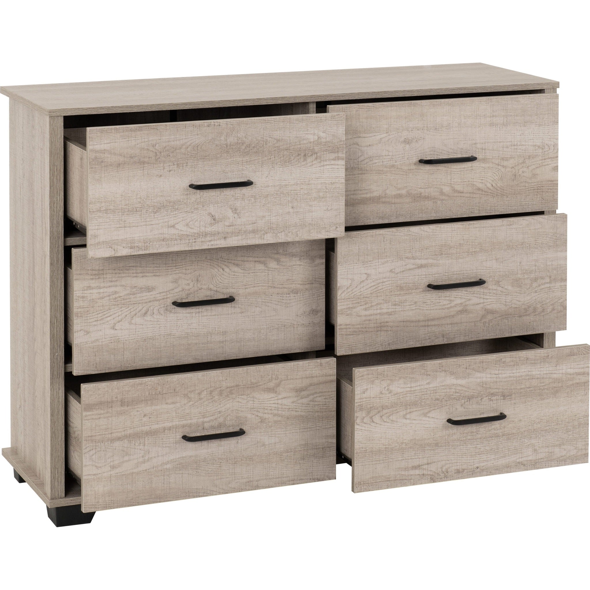 Oliver 6 Drawer Chest - Light Oak Effect