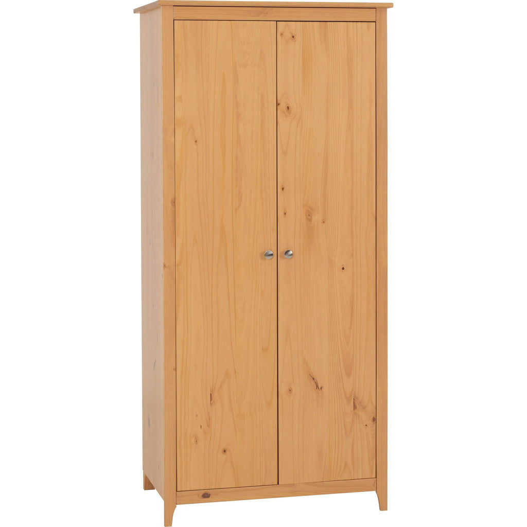 Oslo 2 Door Wardrobe - Antique Pine