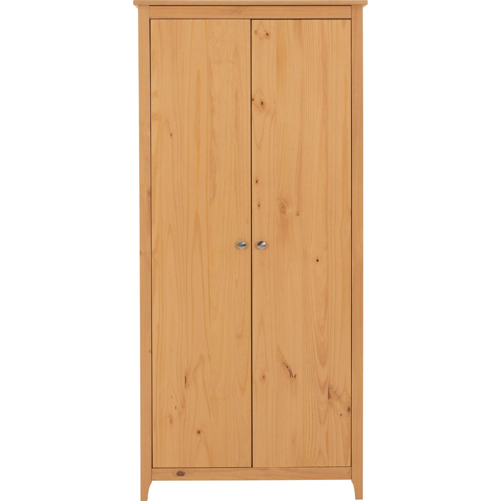 Oslo 2 Door Wardrobe - Antique Pine