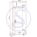 Oliver 2 Door Wardrobe Bedroom Set - Light Oak Effect