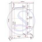 Oliver 3 Door Wardrobe - Light Oak Effect