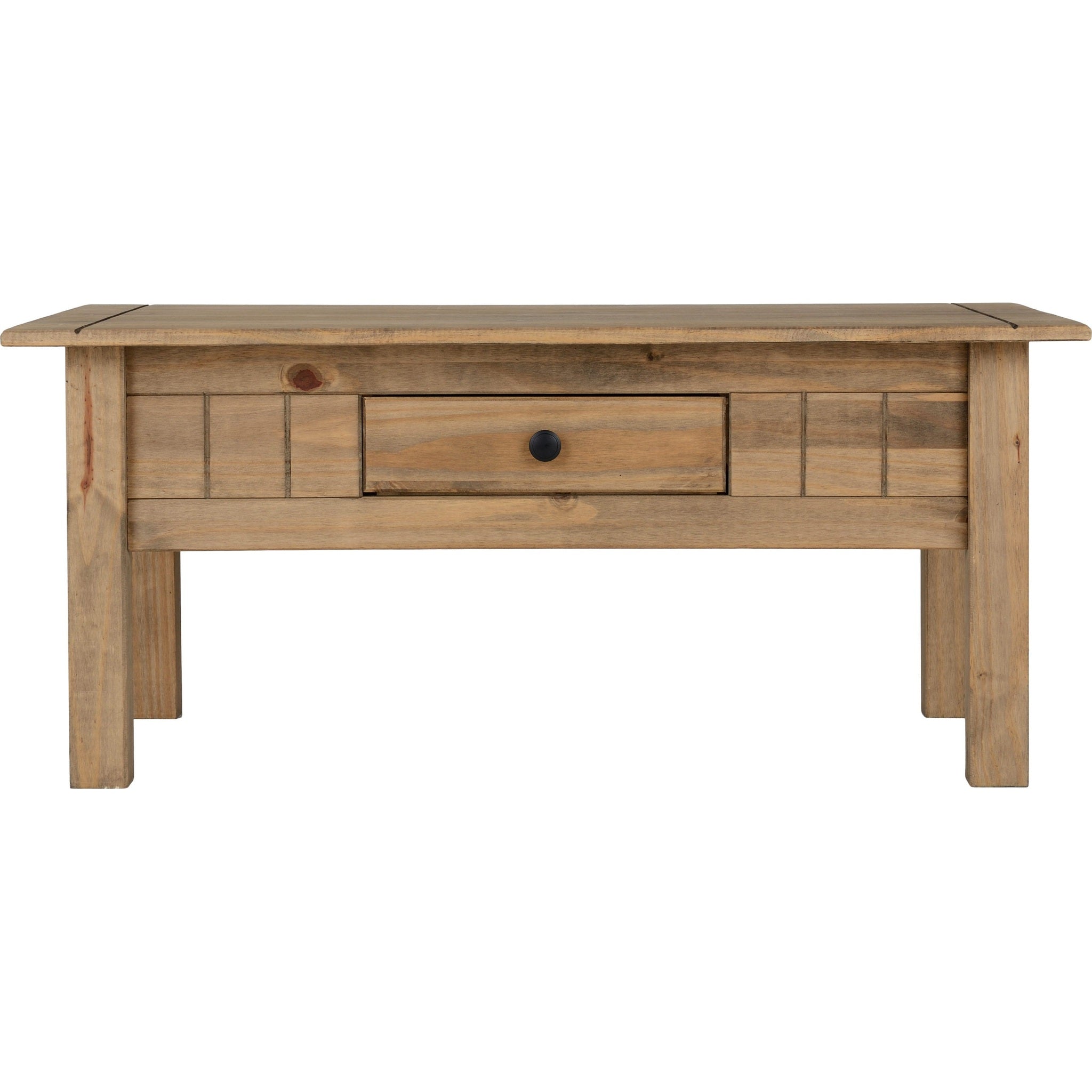 Panama 1 Drawer Coffee Table - Natural Wax