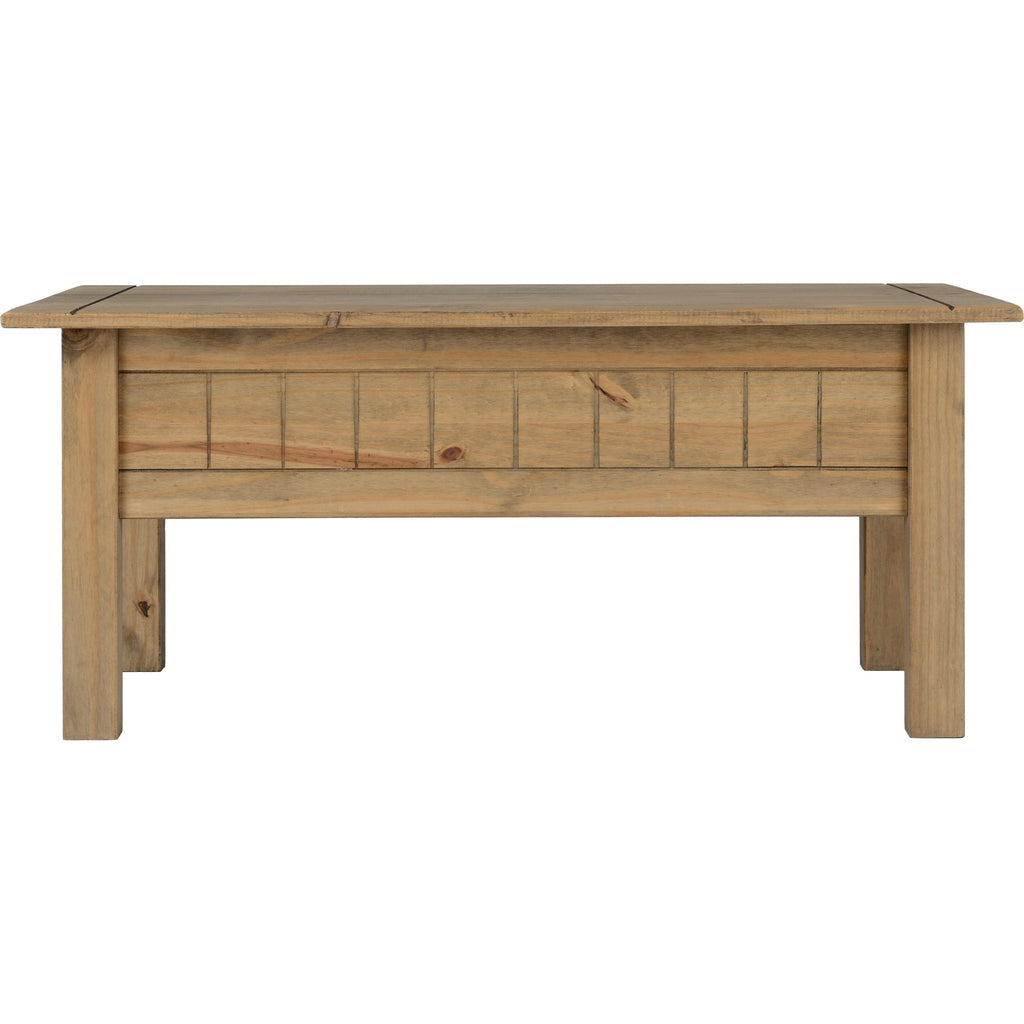 Panama 1 Drawer Coffee Table - Natural Wax