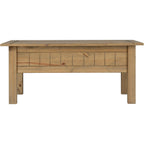 Panama 1 Drawer Coffee Table - Natural Wax