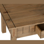 Panama 1 Drawer Coffee Table - Natural Wax