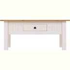 Panama 1 Drawer Coffee Table - White/Natural Wax