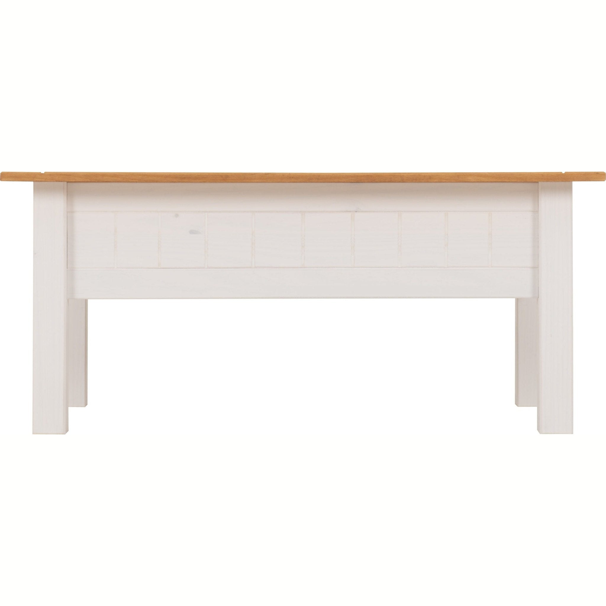 Panama 1 Drawer Coffee Table - White/Natural Wax