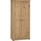 Panama 2 Door Wardrobe - Natural Wax