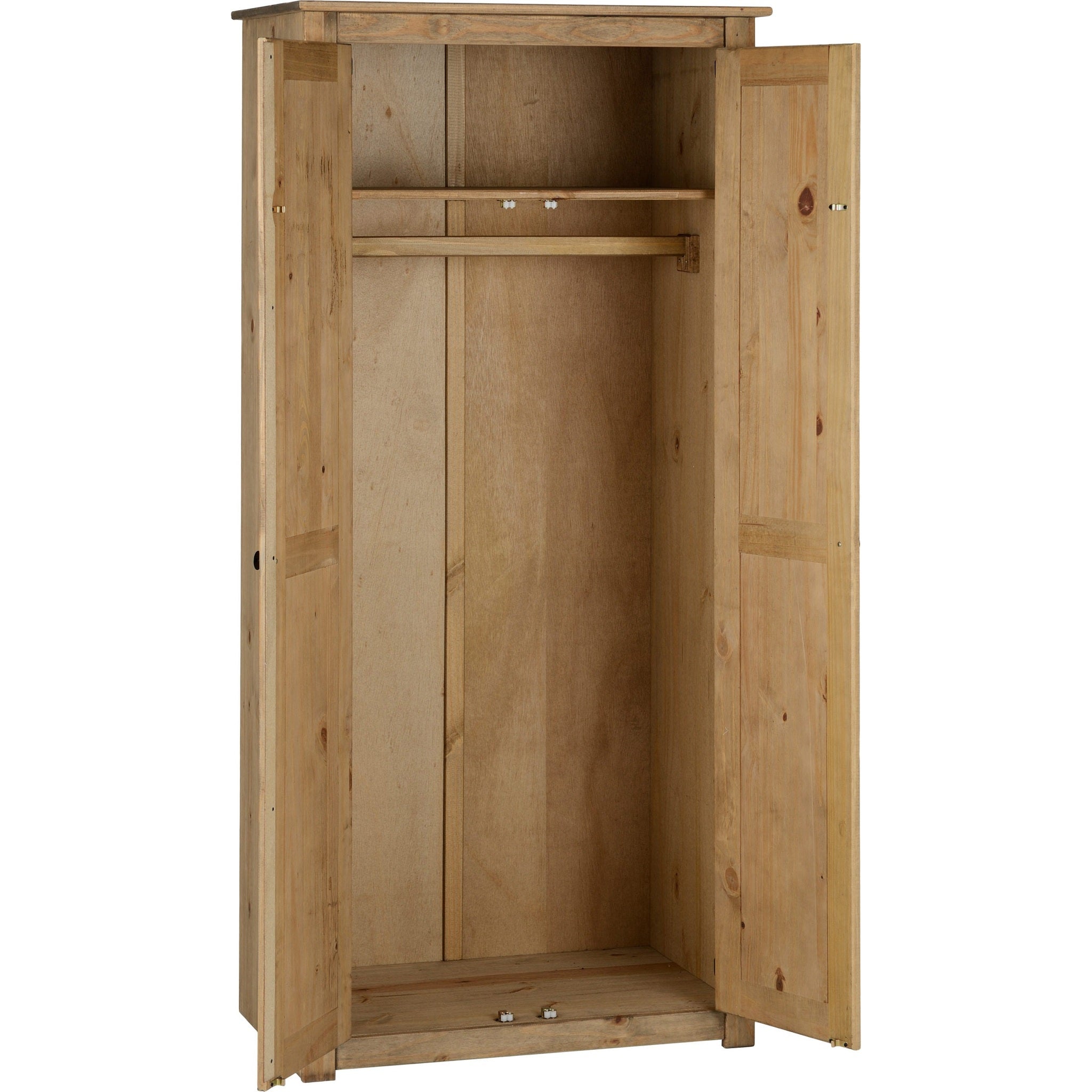 Panama 2 Door Wardrobe - Natural Wax