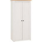 Panama 2 Door Wardrobe - White/Natural Wax