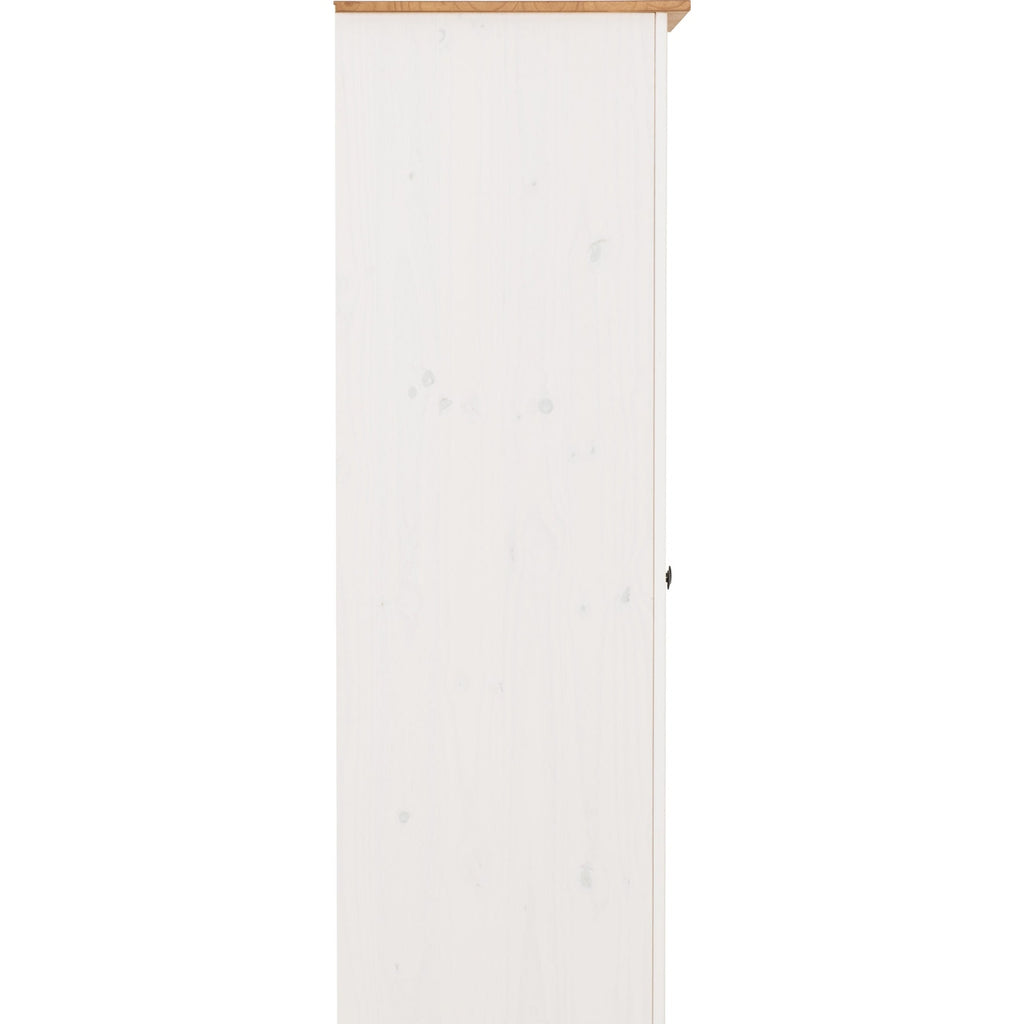 Panama 2 Door Wardrobe - White/Natural Wax
