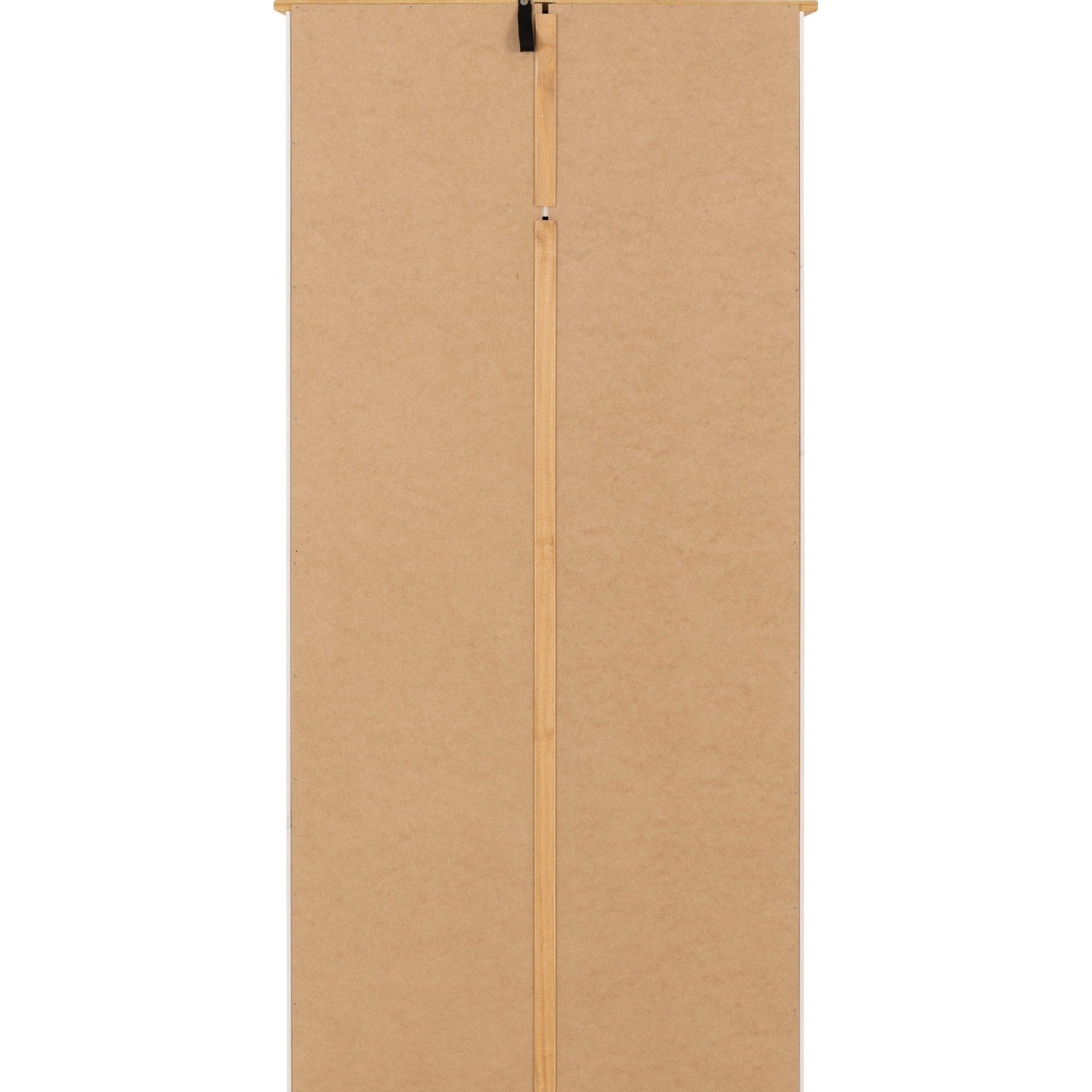 Panama 2 Door Wardrobe - White/Natural Wax