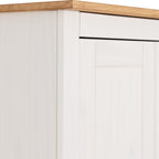 Panama 2 Door Wardrobe - White/Natural Wax