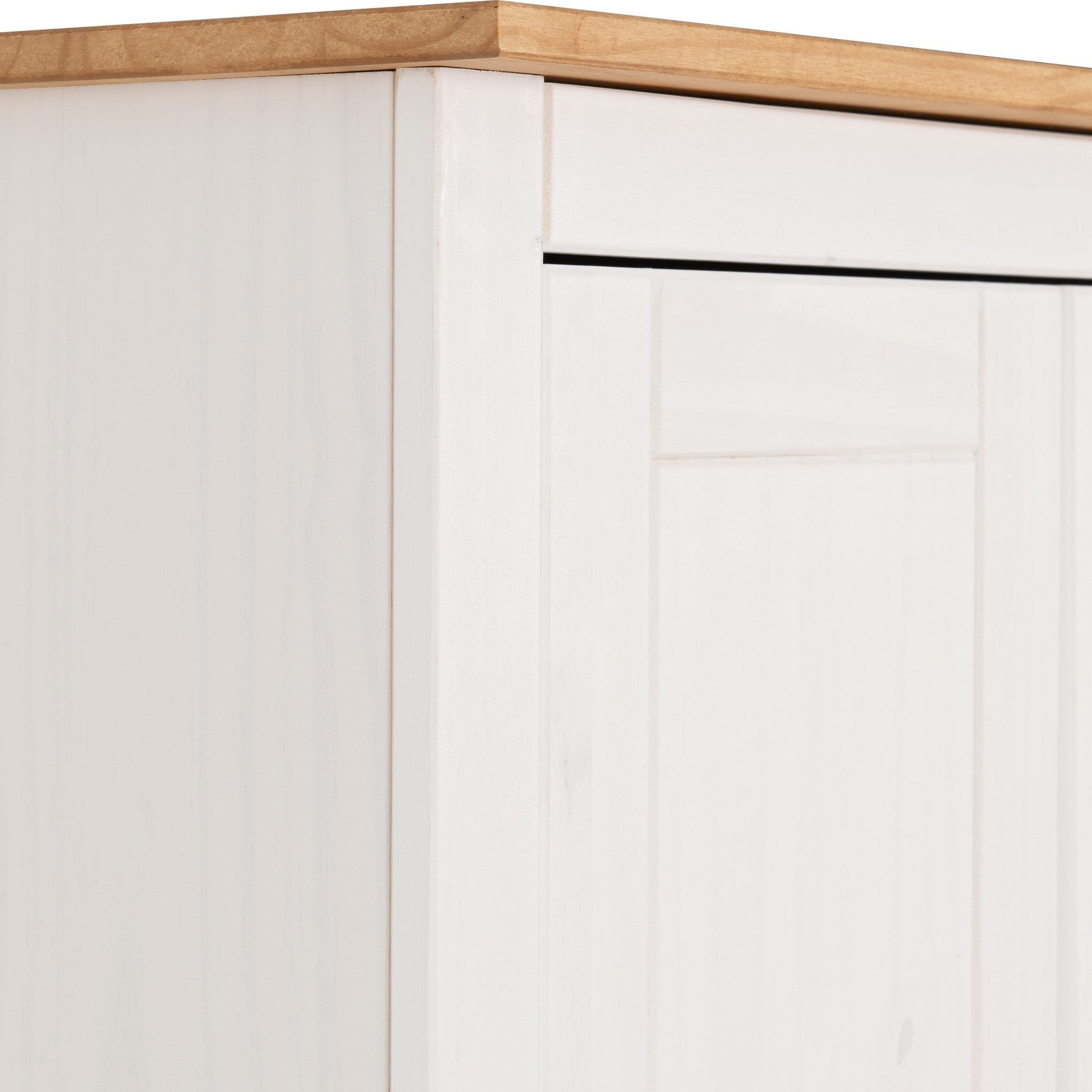 Panama 2 Door Wardrobe - White/Natural Wax
