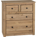 Panama 2+2 Drawer Chest - Natural Wax