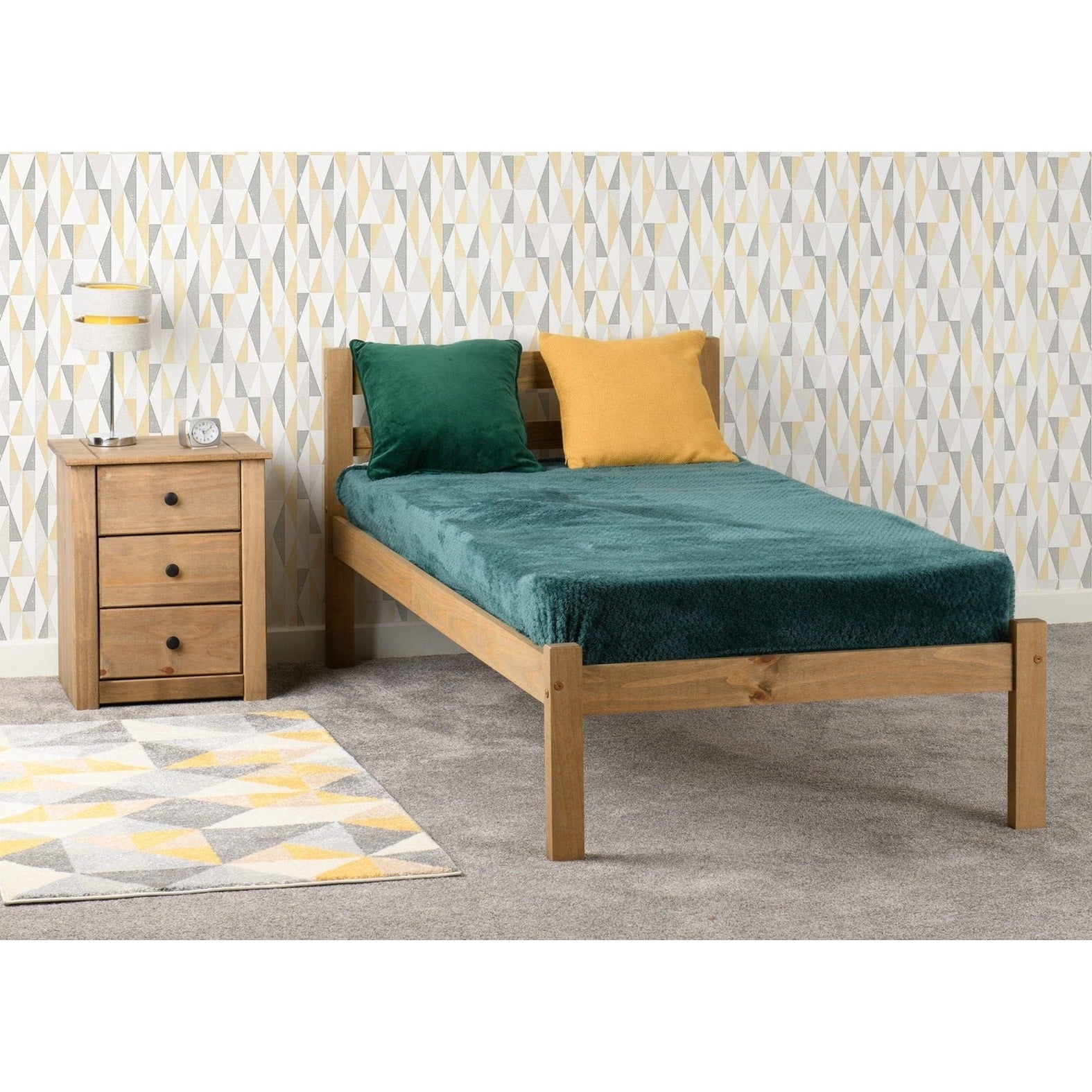 Panama 3' Bed - Natural Wax