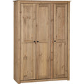 Panama 3 Door Wardrobe - Natural Wax