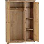 Panama 3 Door Wardrobe - Natural Wax
