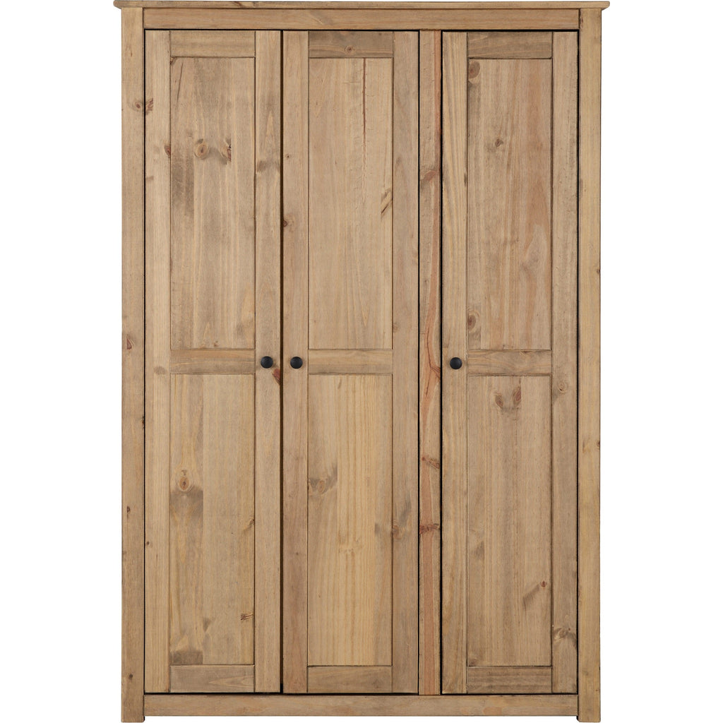 Panama 3 Door Wardrobe - Natural Wax