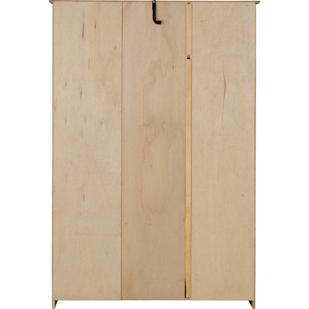 Panama 3 Door Wardrobe - Natural Wax