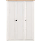 Panama 3 Door Wardrobe - White/Natural Wax