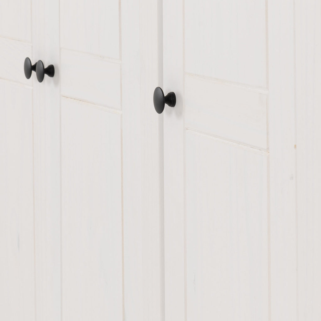 Panama 3 Door Wardrobe - White/Natural Wax