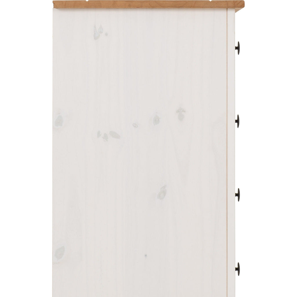 Panama 4 Drawer Chest - White/Natural Wax