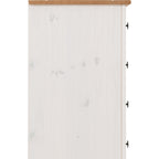Panama 4 Drawer Chest - White/Natural Wax