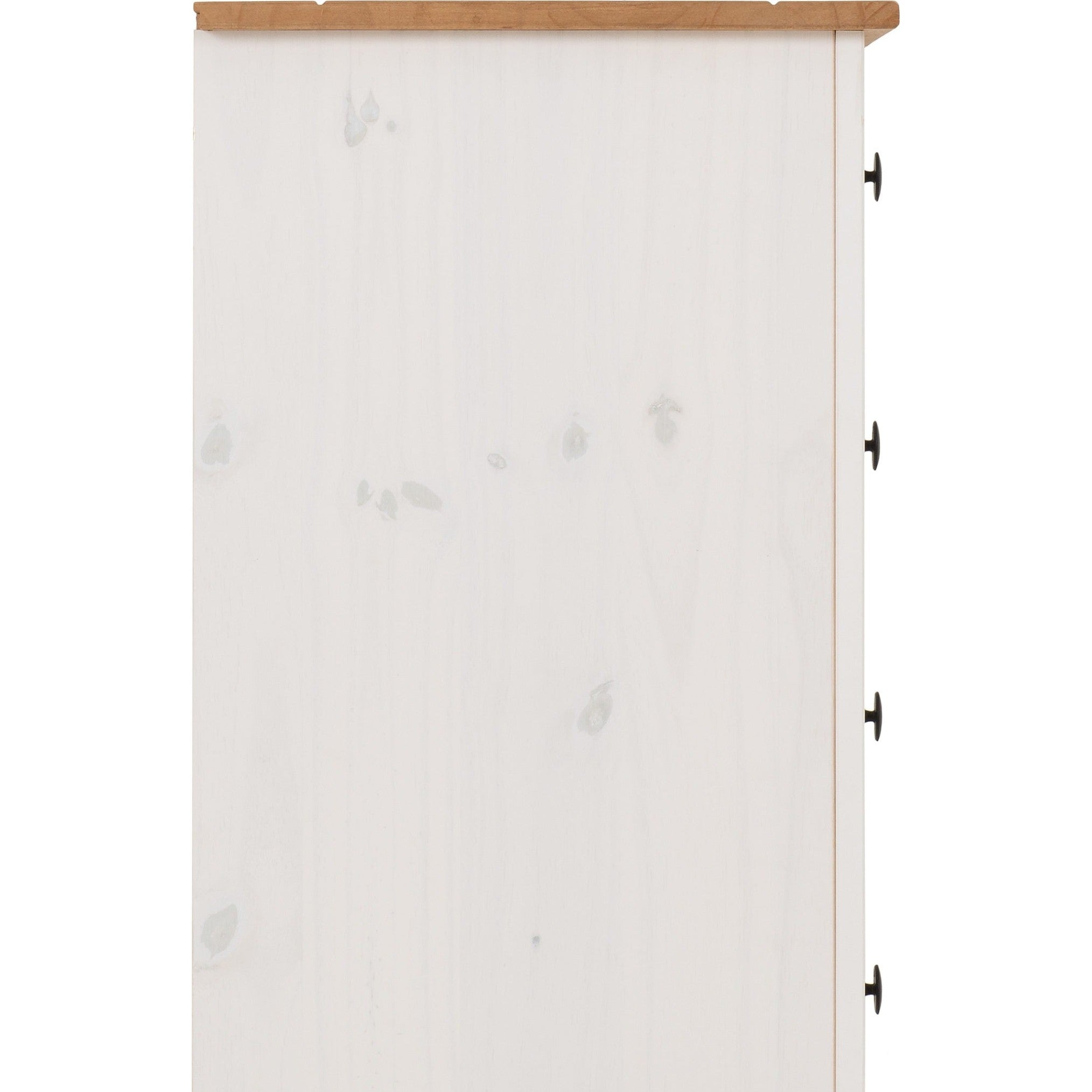 Panama 4 Drawer Chest - White/Natural Wax