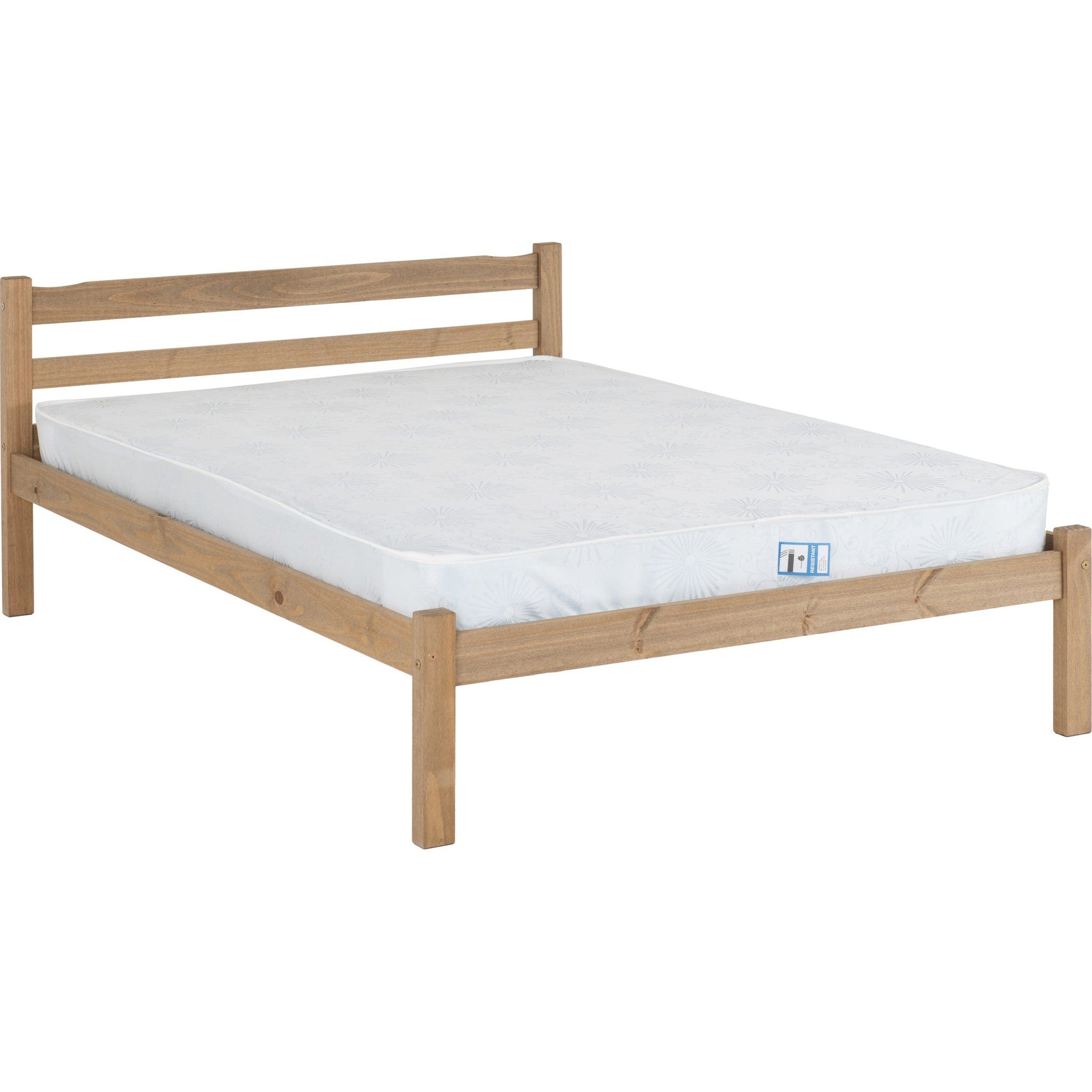 Panama 4'6" Bed - Natural Wax