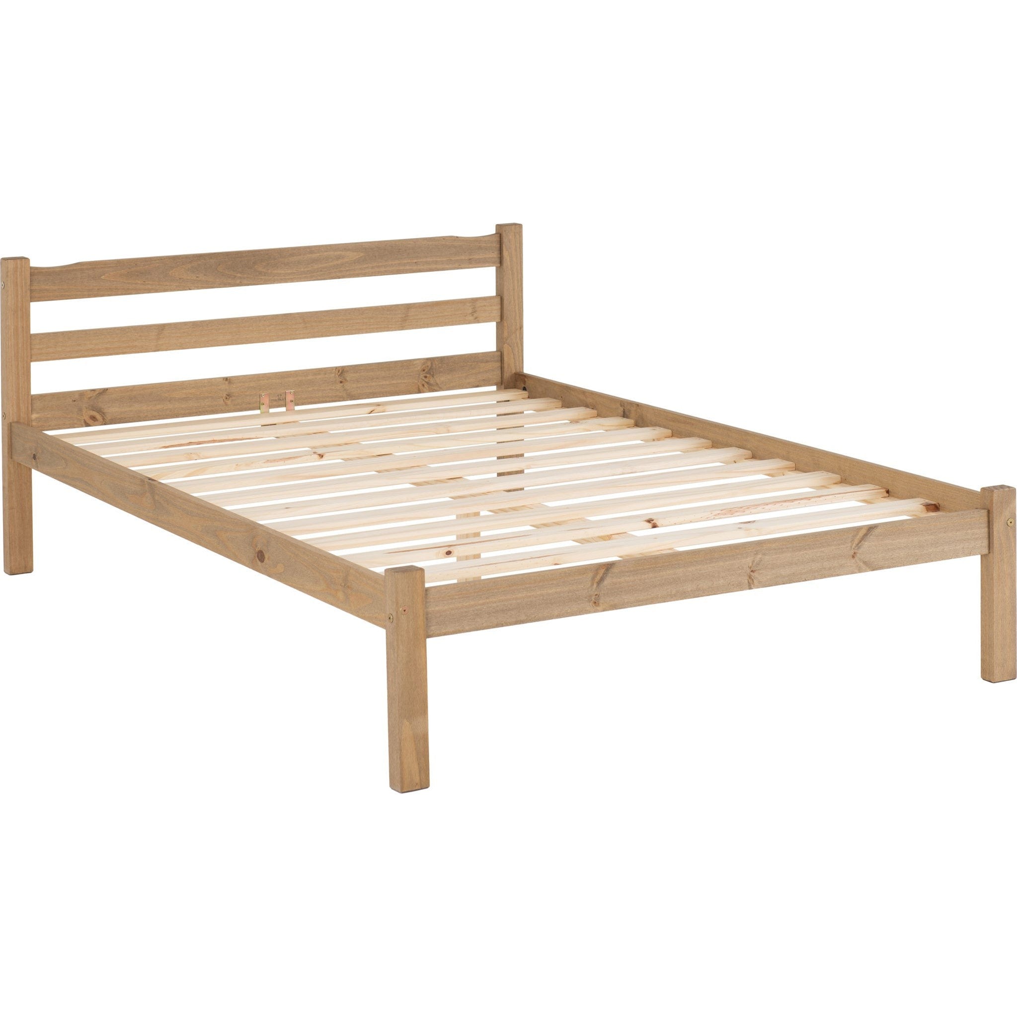 Panama 4'6" Bed - Natural Wax