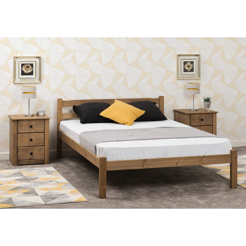 Panama 4'6" Bed - Natural Wax