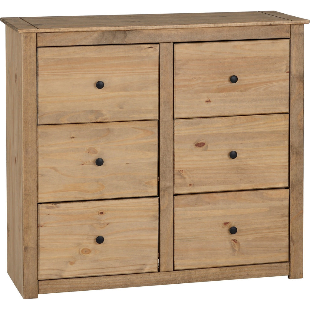 Panama 6 Drawer Chest - Natural Wax