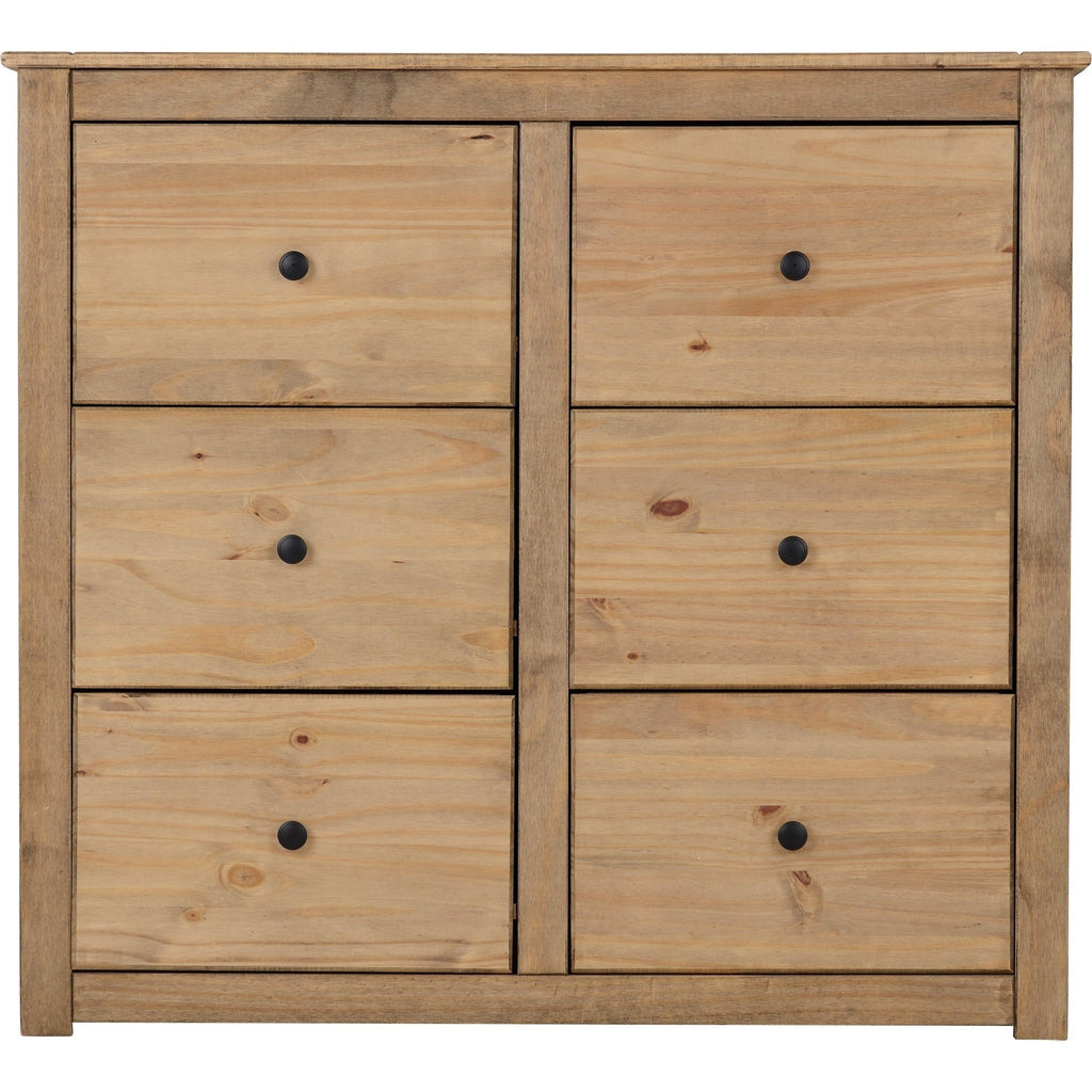Panama 6 Drawer Chest - Natural Wax