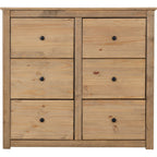 Panama 6 Drawer Chest - Natural Wax