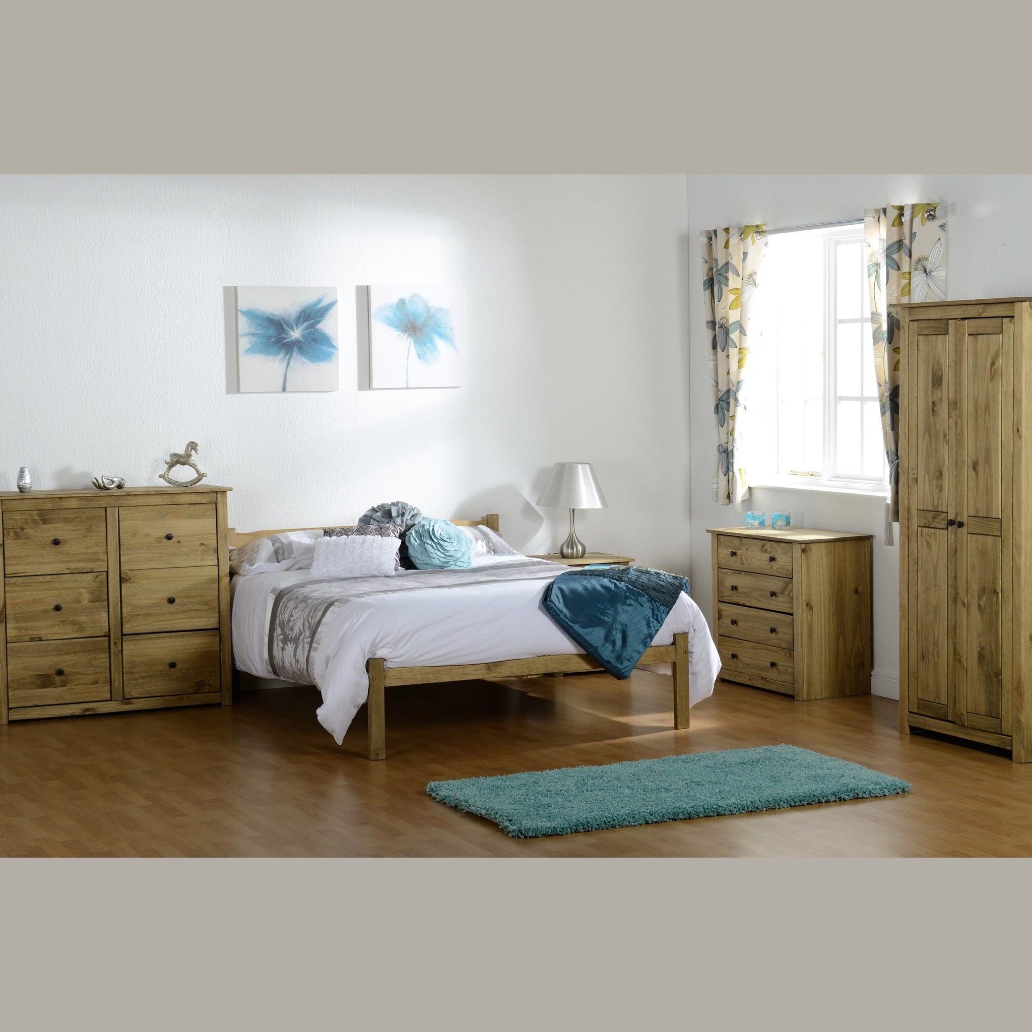 Panama 2 Door Wardrobe - Natural Wax
