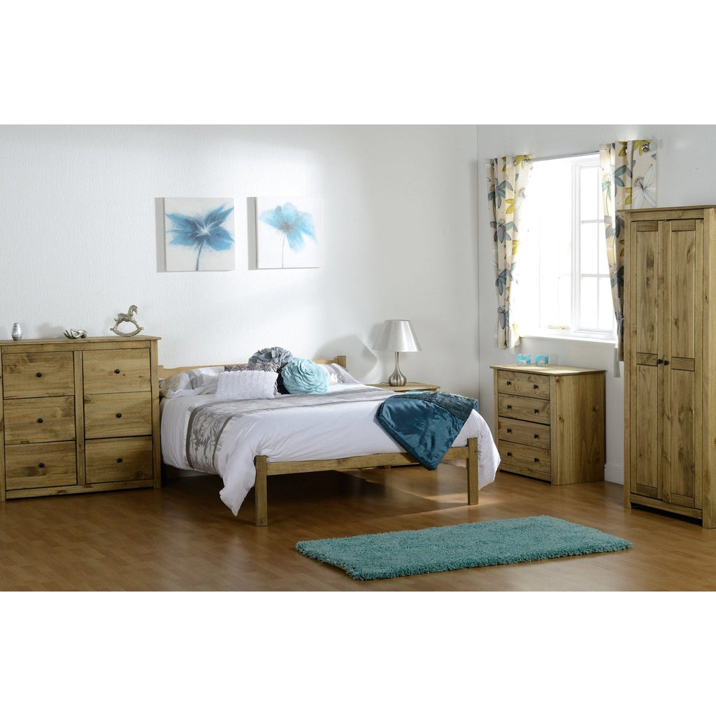 Panama 6 Drawer Chest - Natural Wax