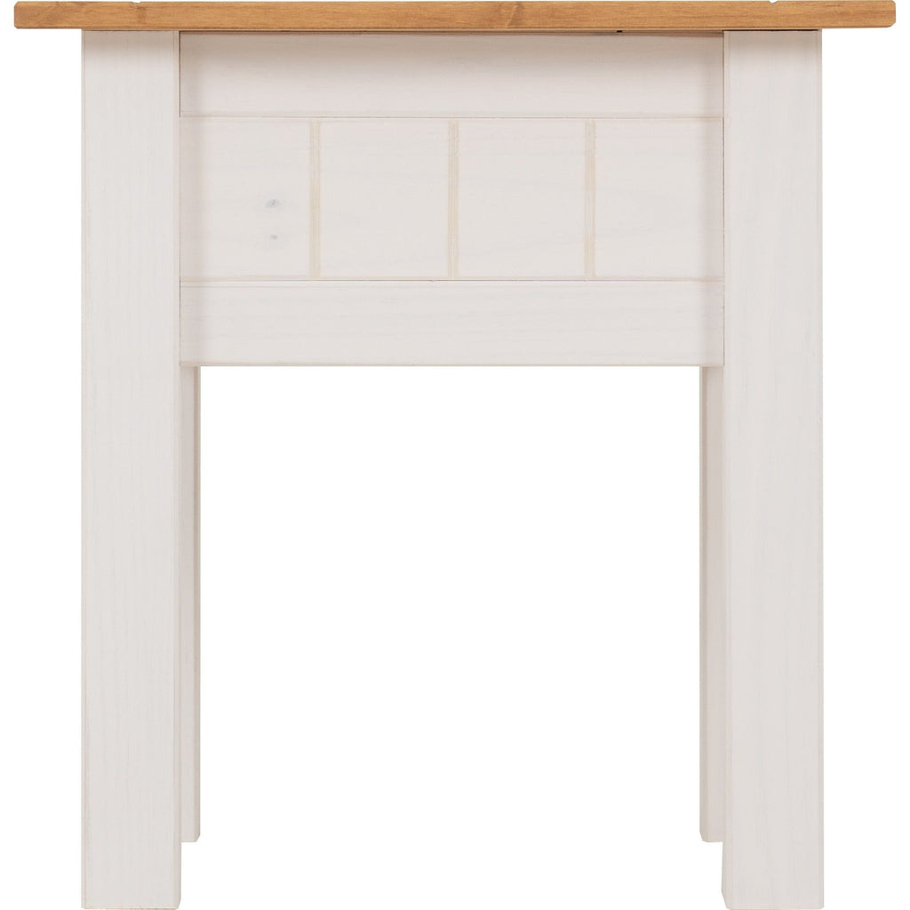 Panama Lamp Table - White/Natural Wax